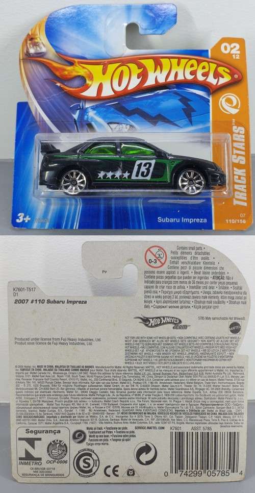 Hotwheels Diecast Hot Wheels 1/64 - Subaru Impreza