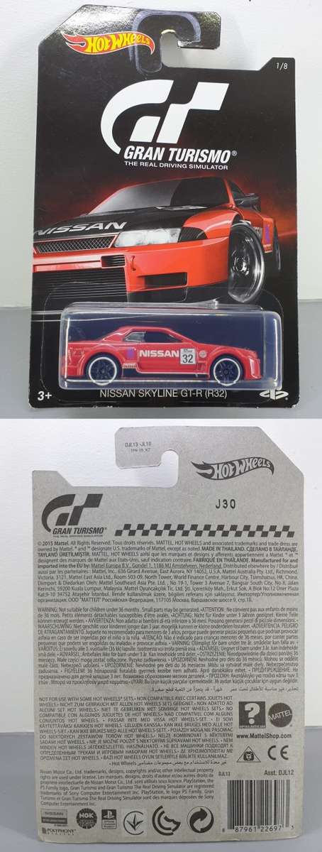 Hotwheels Diecast Hot Wheels 1/64 - Nissan Skyline GT-R (R32) Gran Turismo