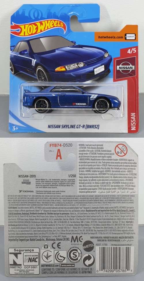 Hotwheels Diecast Hot Wheels 1/64 - Nissan Skyline GT-R (BNR32)
