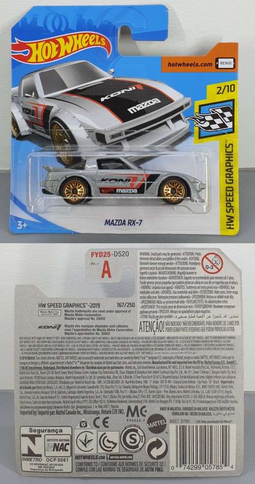 Hotwheels Diecast Hot Wheels 1/64 - Mazda RX-7 (KONI)