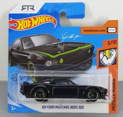 Hotwheels Diecast Hot Wheels 1/64 - `69 Ford Mustang BOSS 302