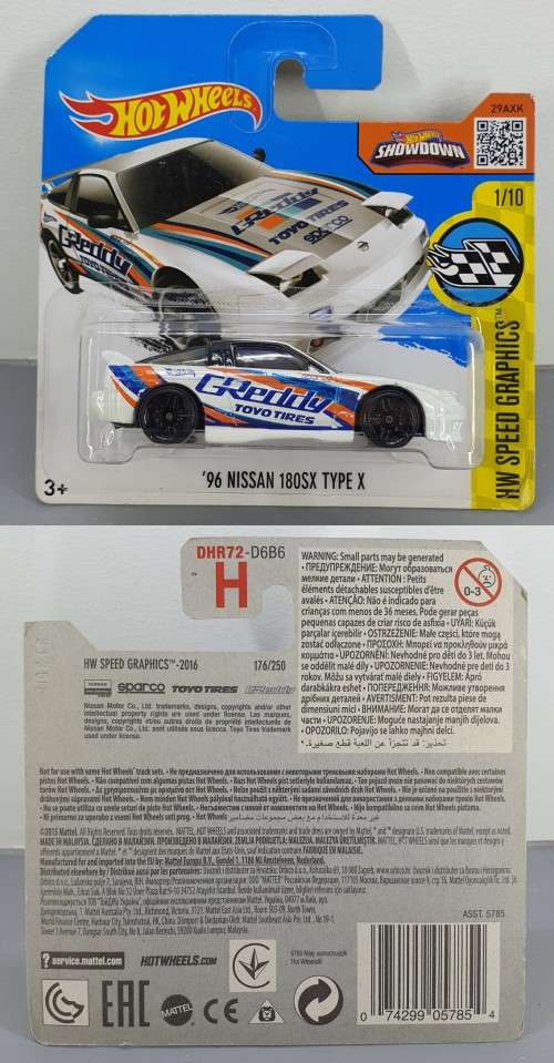 Hotwheels Diecast Hot Wheels 1/64 - `96 Nissan 180SX Type X