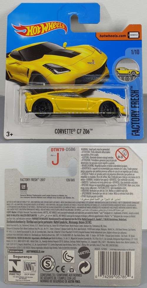 Hotwheels Diecast Hot Wheels 1/64 - Corvette C7 Z06