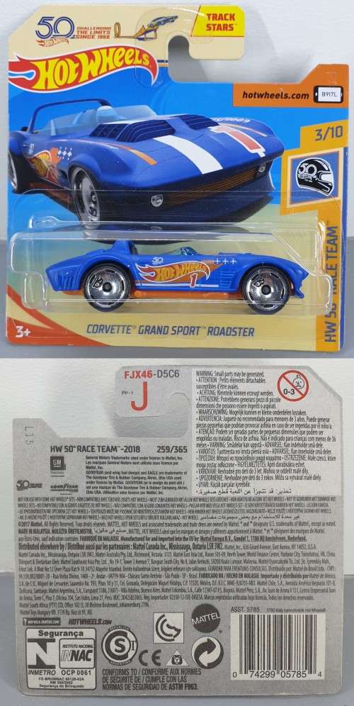 Hotwheels Diecast Hot Wheels 1/64 - Corvette Grand Sport Roadster