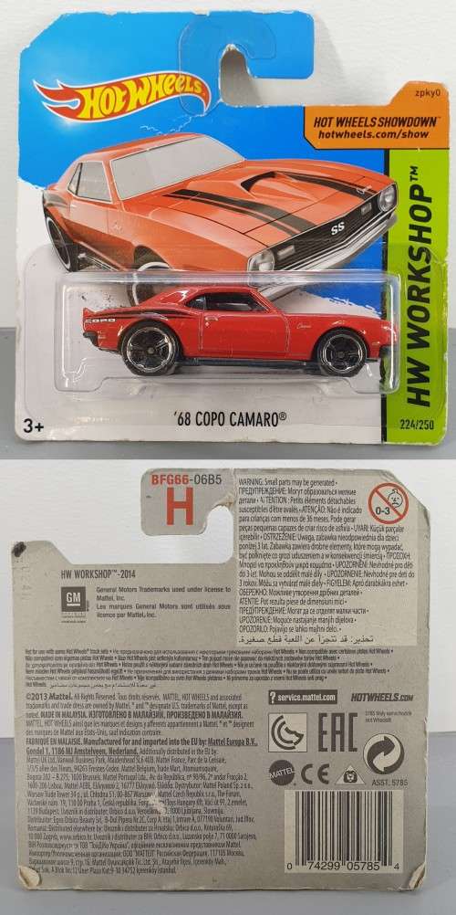 Hotwheels Diecast Hot Wheels 1:64 - `68 COPO CAMARO