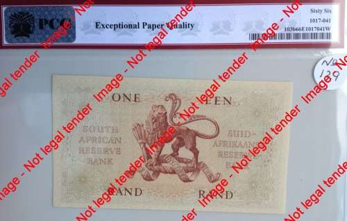 1962-1965 G Rissik 1 Rand PCG Graded GEM UNC 66 EPQ