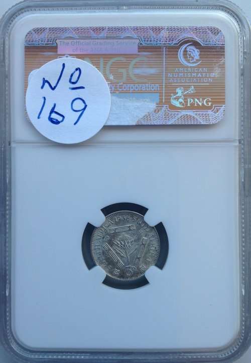 1938 3 P (THREEPENCE) - NGC GRADED - MS62