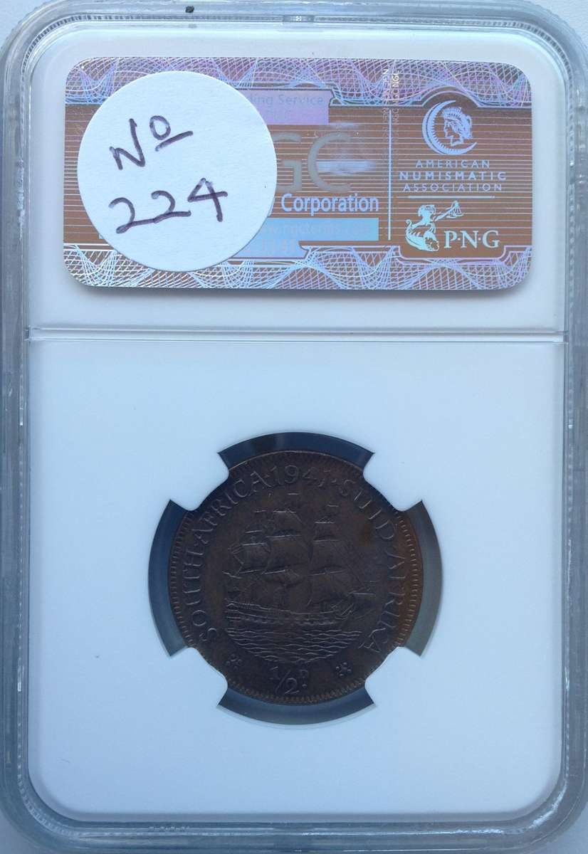 1941 ½ P (HALFPENNY) - NGC GRADED  MS63 BN