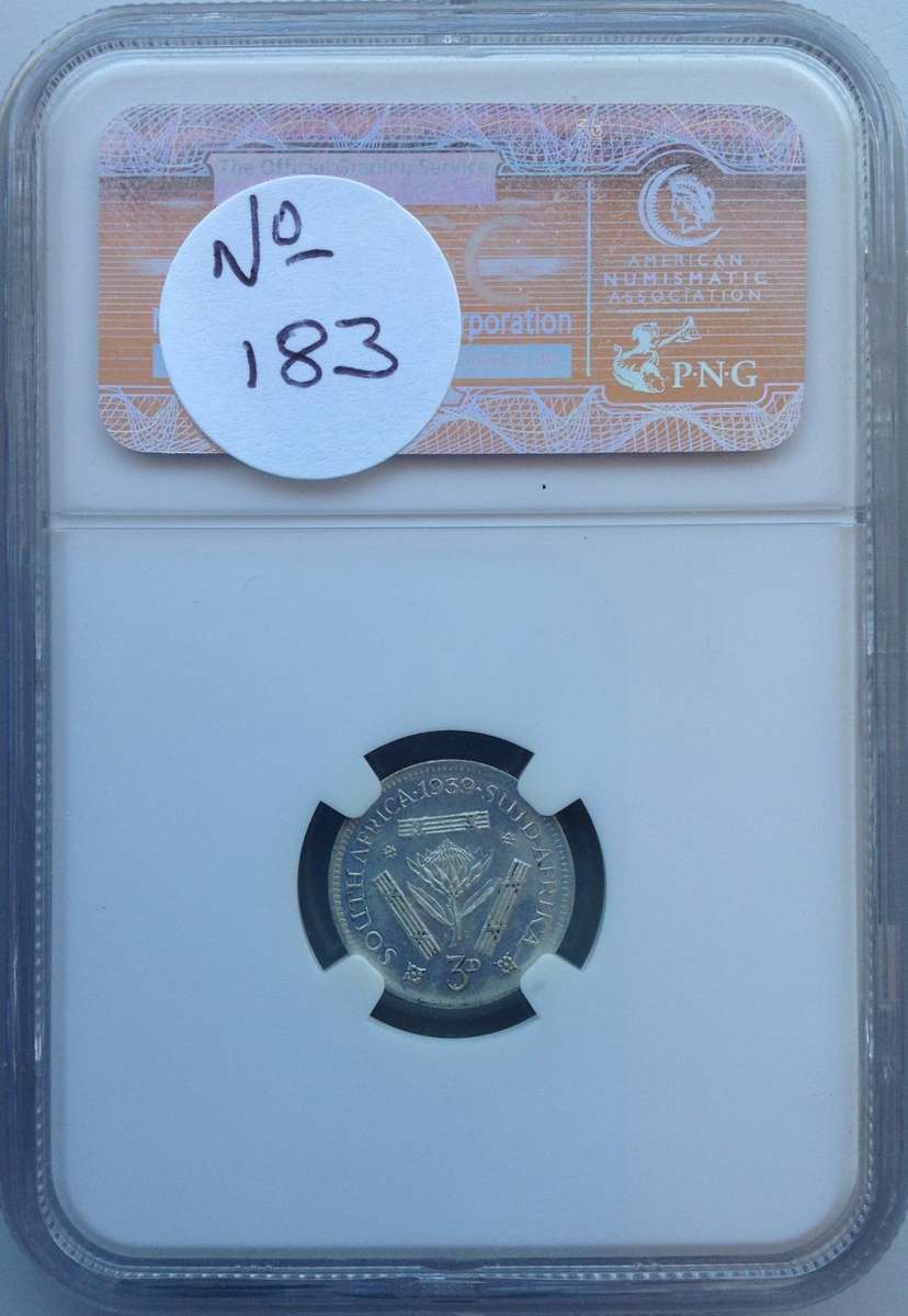 1939 3 P (THREEPENCE) - NGC GRADED - MS61