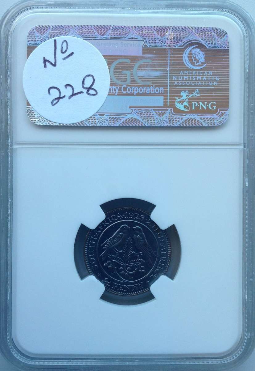 1928 ¼ P (FARTHING) - NGC GRADED - MS66 BN
