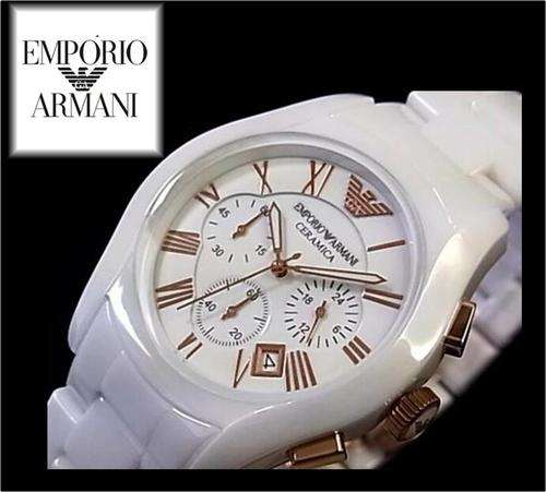 Stunning Emporio Armani Ceramica gleaming White & Gold  Ladies watch - NO Reserve** Valued R6500*