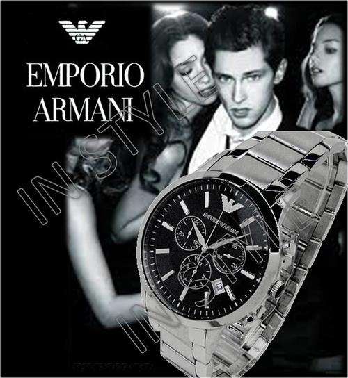 Emporio Armani Relogio Men's polished stainless steel designer Watch - NO Reserve- **Valued R5500**