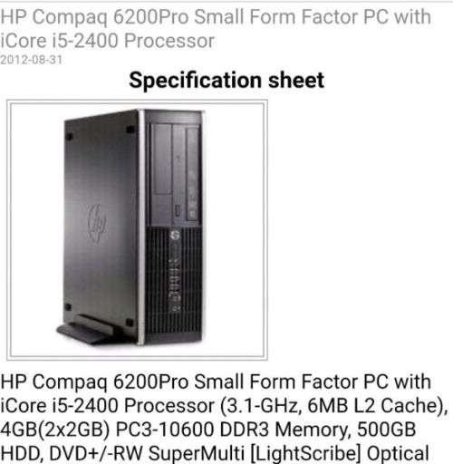 i5 HP Compaq 6200 Pro