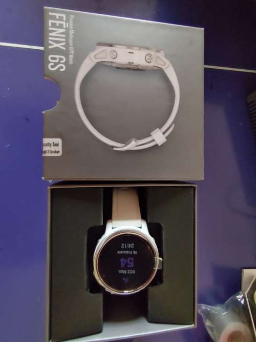 Garmin Fenix 6s Outdoor Smartwatch 42mm - Silver with White Band