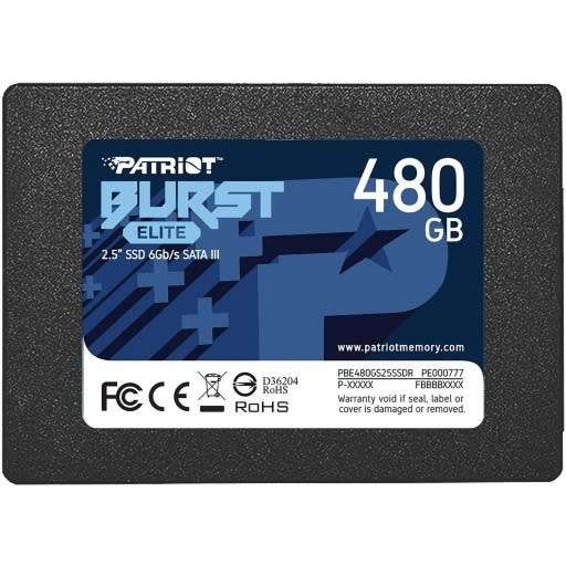 Patriot Burst Elite 480GB 2.5` SSD - Brand New Sealed