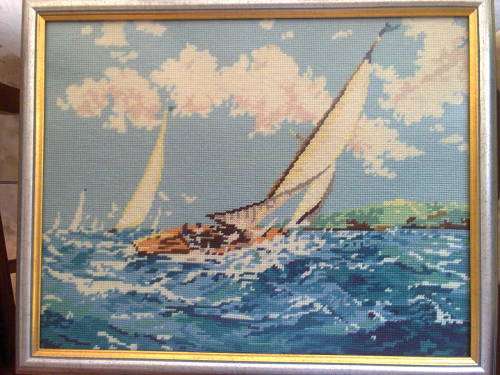 TAPESTRY FRAMED WITH GLASS -  52 CM X 43 CM