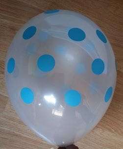 Blue polka dot balloons-10 balloons per pack