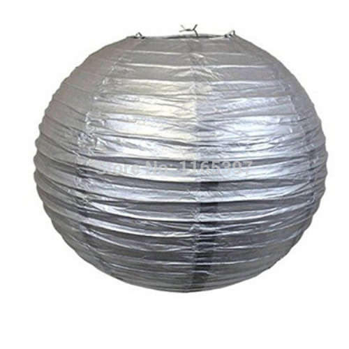 Chinese paper lanterns: 30 cm- SILVER