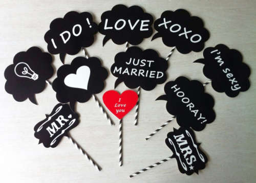 Photo props- Photo Booth Props with paper straws-Wedding Photo Props