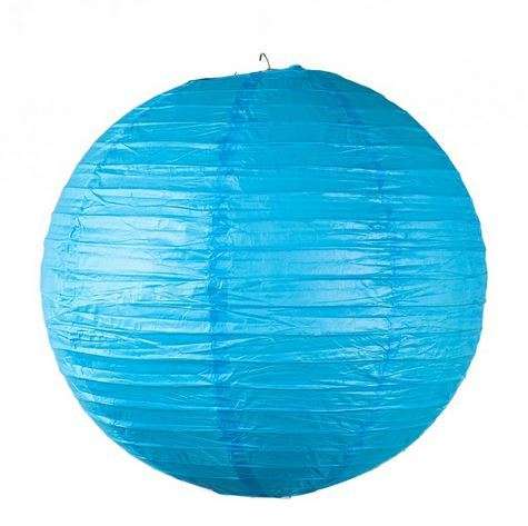Chinese paper lanterns: 20 cm- BRIGHT BLUE