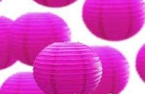 Chinese paper lanterns: 20 cm- BRIGHT PURPLE