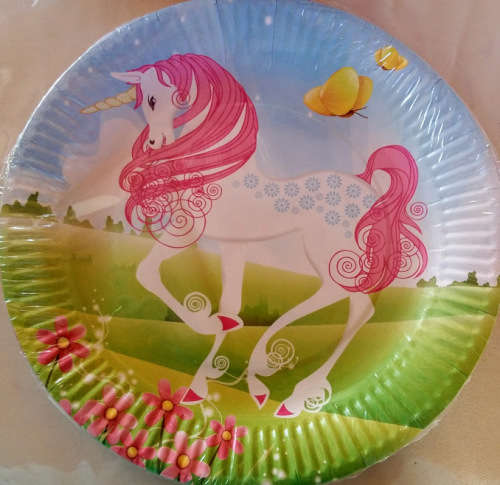 Unicorn party plates