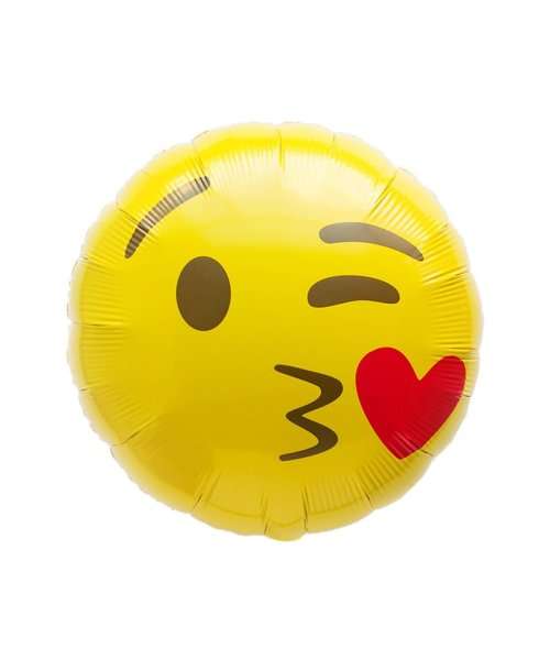 Emoji KISSES foil balloon- 43CM EMOJI PARTY