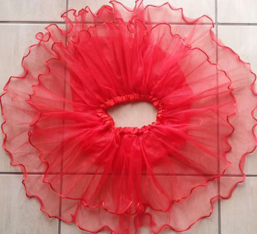 Kids/Girls tutu skirt: RED +-28-30cm length