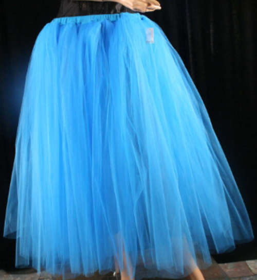 Adult tutu skirt: LIGHT BLUE- 70CM- EXTRA LENGTH