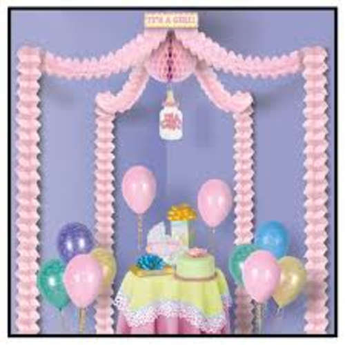 Baby shower canopy (Girl)- PINK & WHITE