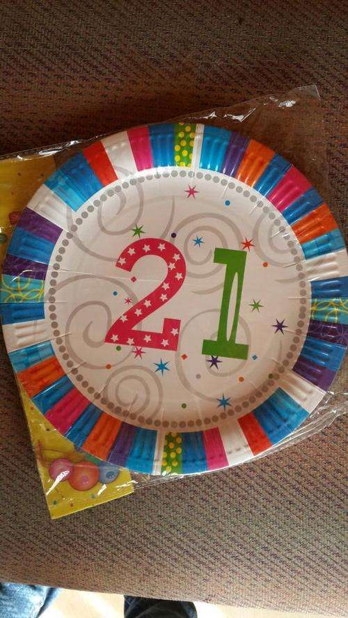 21st birthday plates(10)- WAS R20 NOW 12