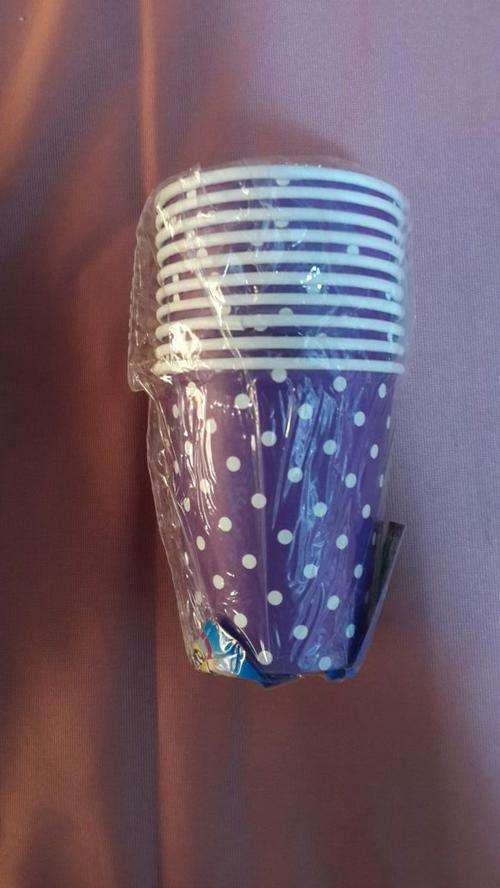 Purple polka dot cups-WAS R18 NOW R15