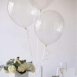 Clear balloons, 12"- 10 balloons per pack: Helium quality- WAS R40 NOW R30