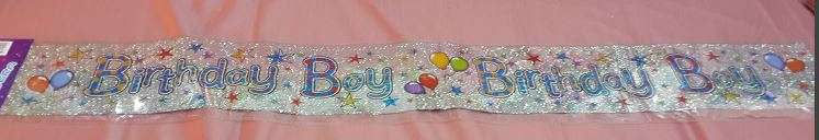 Foil banner: Birthday boy