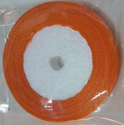 Orange Satin Ribbon- 10mm, 25m per roll