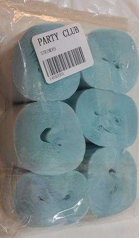 Light blue Streamers- 6 per pack