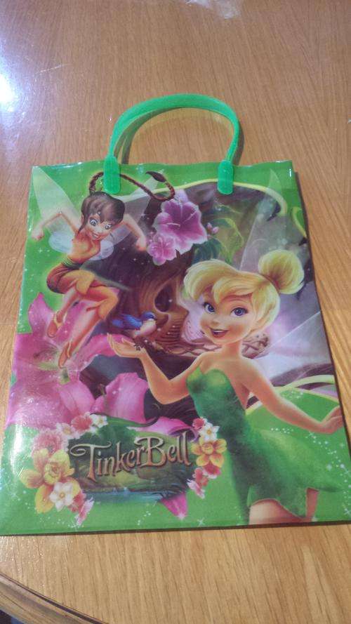 Tinkerbell party gift bags/ goodies bag- 18cm by 24cm- plastic