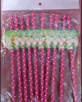 Tinkerbell party Straws- 10 per pack