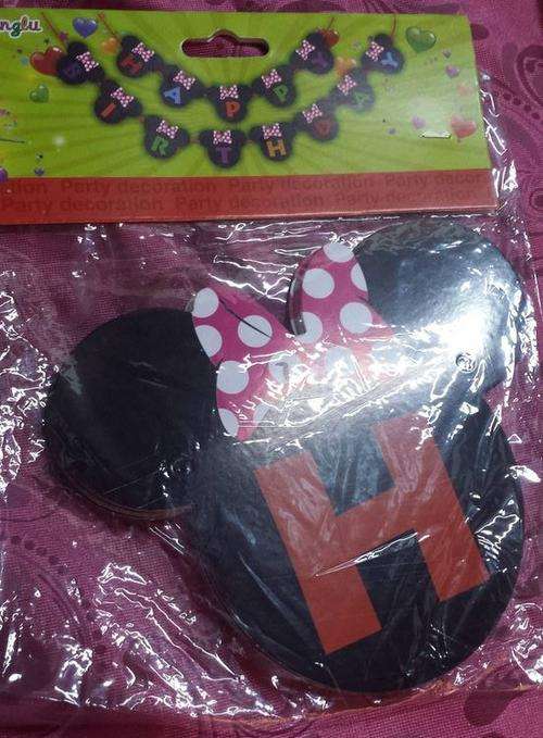 Minnie mouse happy birthday banner