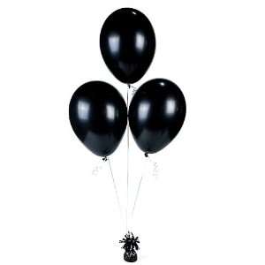Helium quality balloons- 12 per pack- BLACK