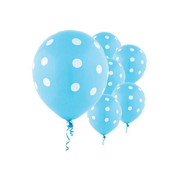 Frozen party blue polka dot balloons(10)