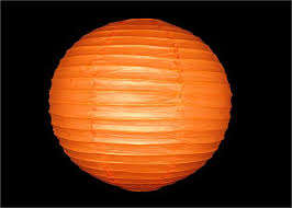 Chinese paper lanterns: 30 cm- BRIGHT ORANGE