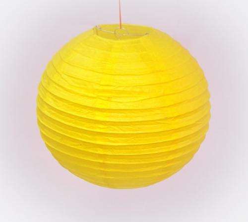 Chinese paper lanterns: 20 cm- BRIGHT YELLOW