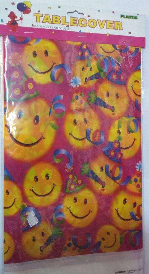 Smiley Plastic table cover