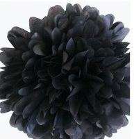 Hanging pom pom/ tissue flower hanging ball- BLACK