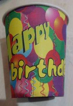Happy birthday party cups(10)