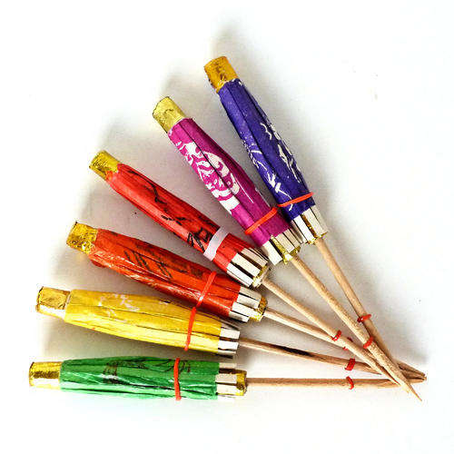 Hawaiian party cocktail parasols-assorted colours(6)- Large