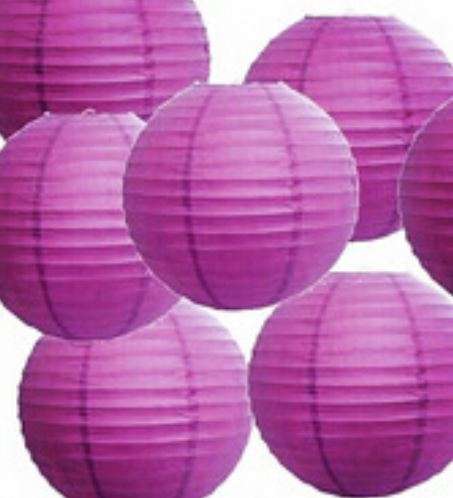 Chinese paper lanterns: 30 cm- DARK PURPLE