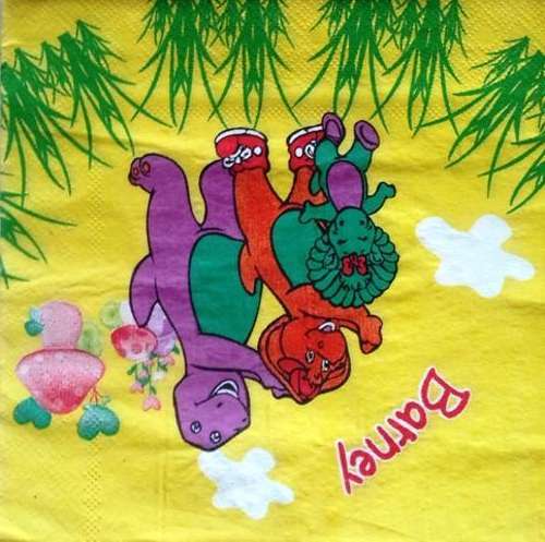 Barney party serviettes(10)