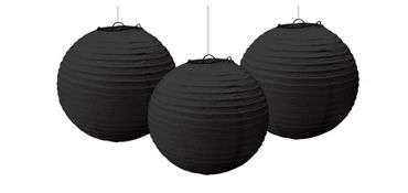 Chinese paper lanterns: 30 cm- BLACK